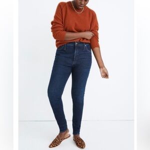 Madewell Skinny Jeans, 9” Mid Rise Skinny Dark Wash Jean